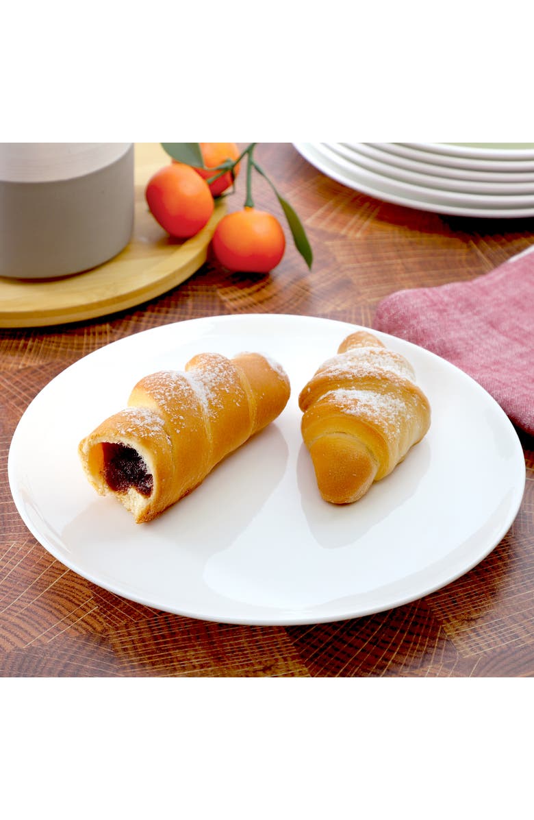 Gibson Elite White Peninsula 8 Piece 10.75 Inch Bone China Dinner Plate Set, Alternate, color, White