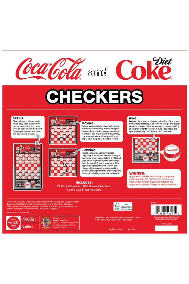 Coca-Cola and Diet Coke Checkers, Alternate, color, Multicolor