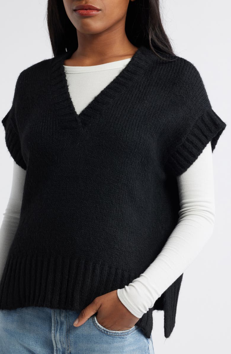 Miss Selfridge Short Sleeve Sweater, Alternate, color,