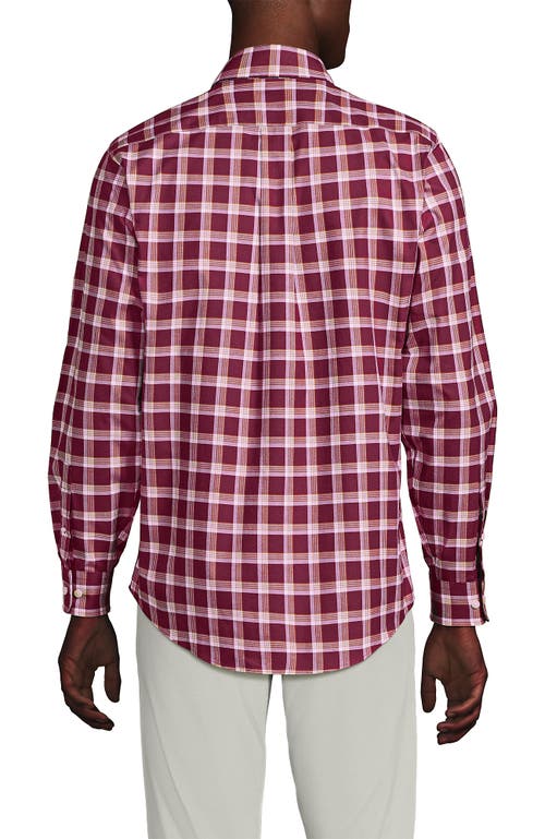 Lands' End Traditional Fit No Iron Twill Shirt In Multi
