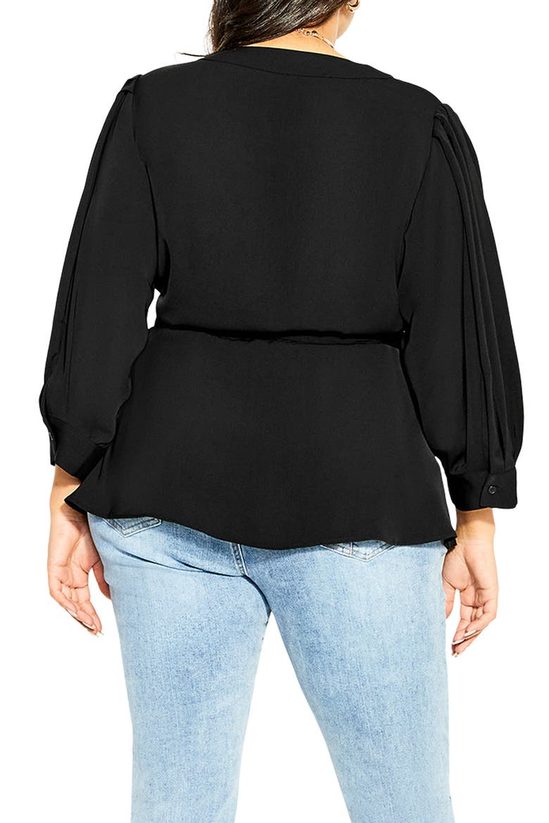Sultry Wrap Top, Alternate, color, BLACK