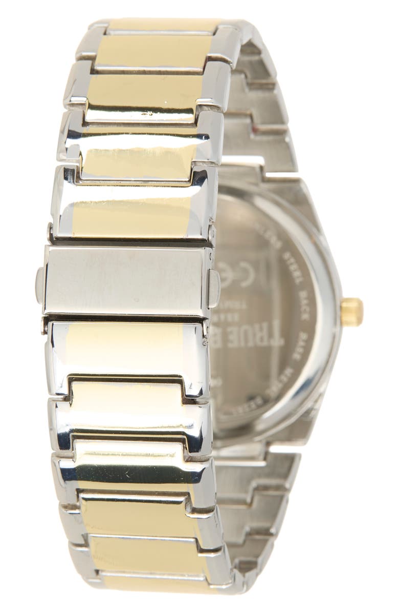 True Religion Logo Two-Tone Bracelet Watch, 43mm, Alternate, color, Two Tone