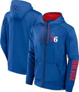 FANATICS Men's Fanatics Royal Philadelphia 76ers Baller Defender Performance Full-Zip Hoodie