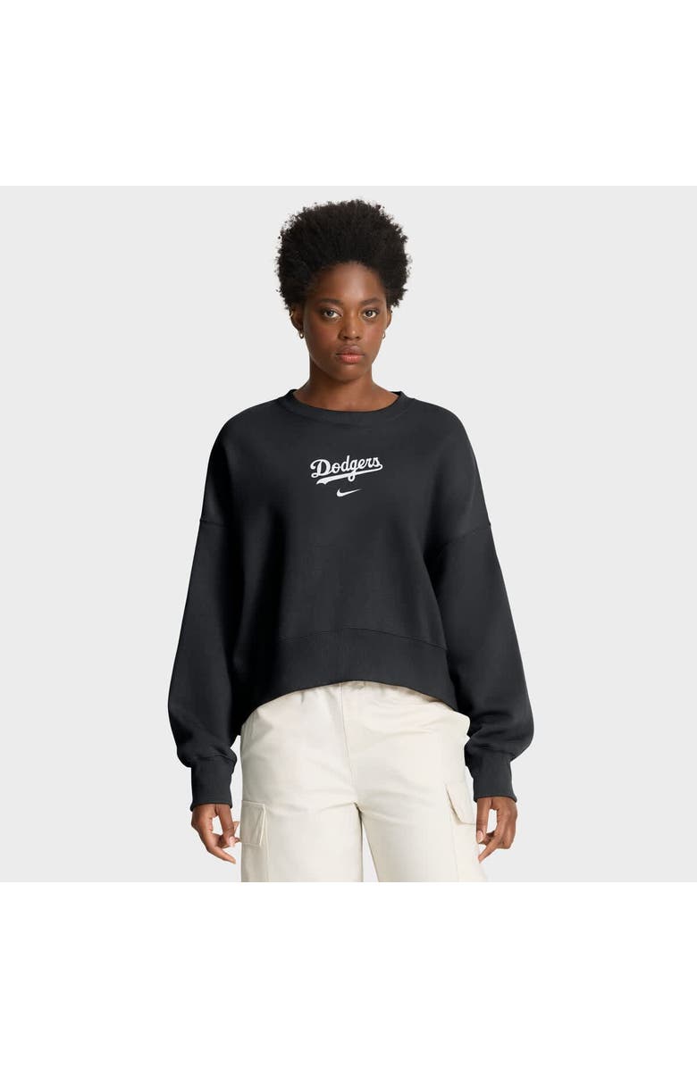 Nike Women's Nike Black Los Angeles Dodgers Oversized Primetime Sweatshirt, Main, color, Black
