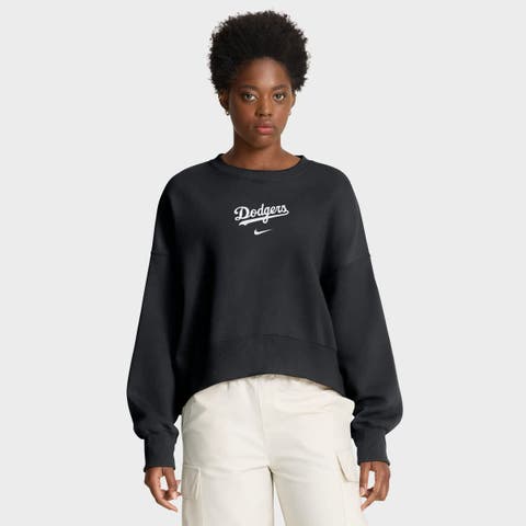 Women's Nike Black Los Angeles Dodgers Oversized Primetime Sweatshirt