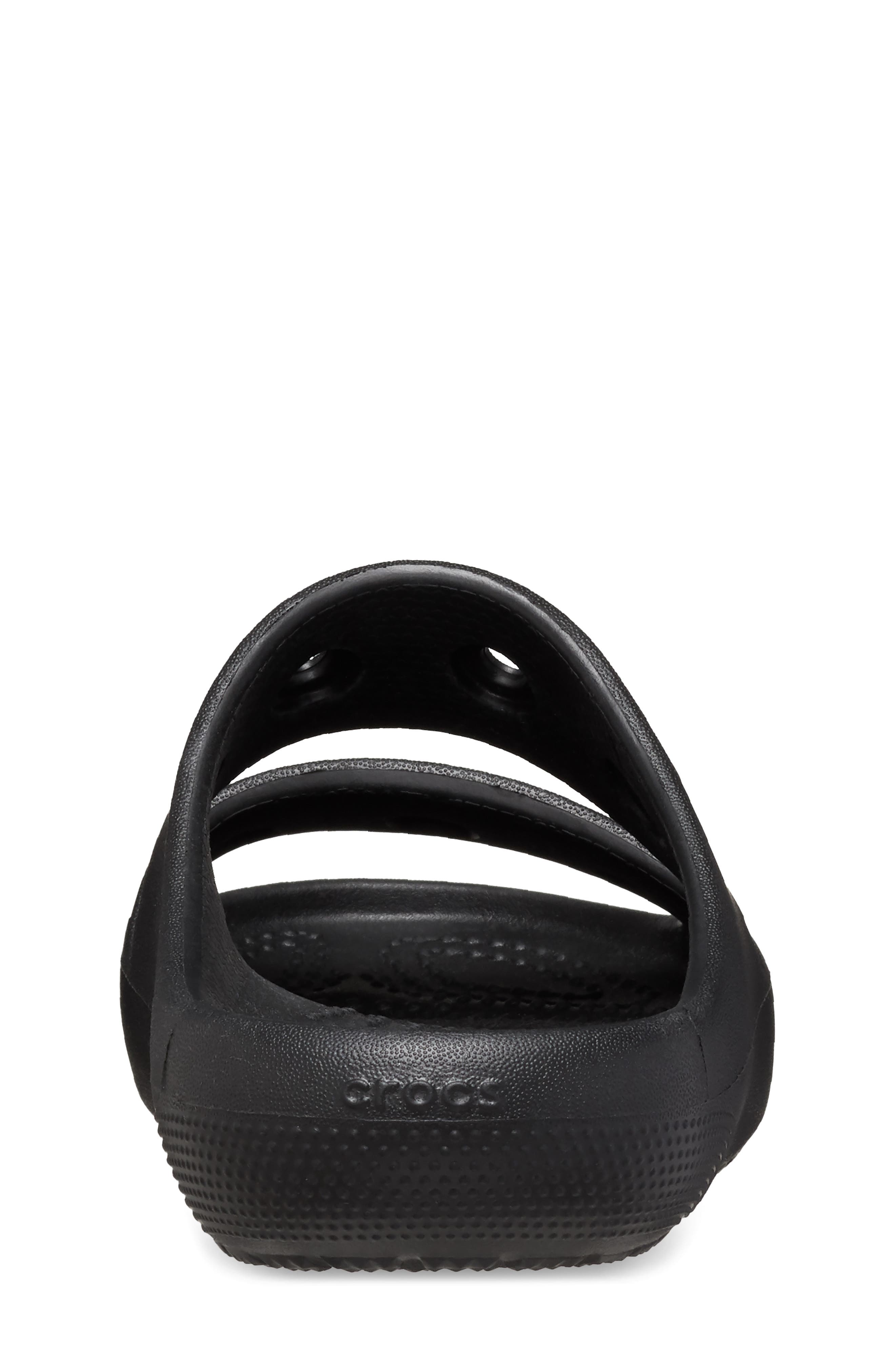 CROCS Kids' Double Strap Slide Sandal, Alternate, color, Black