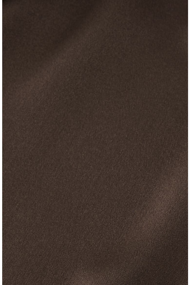Marina V-Neck Silk Top, Alternate, color, MOCHA BROWN