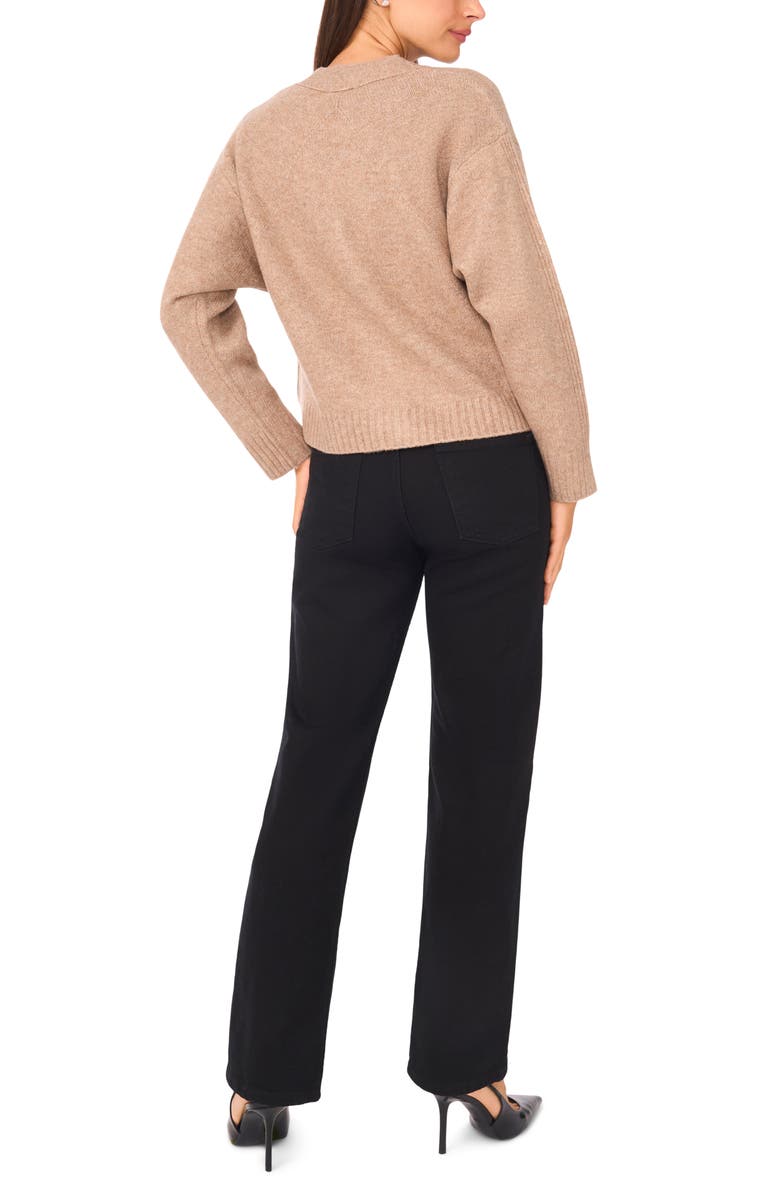 Parker V-Neck Crop Cardigan, Alternate, color, Taupe