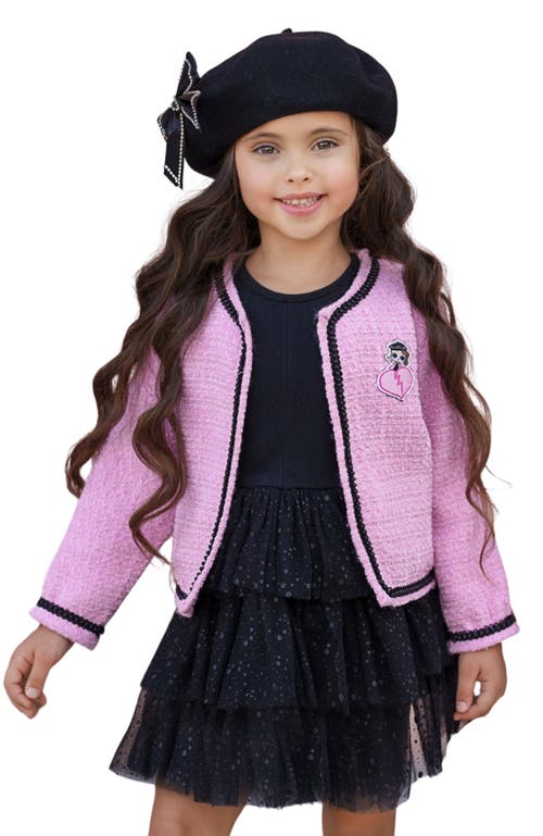 MIA BELLE GIRLS MIA BELLE GIRLS GIRLS L.O.L. SURPRISE! POSH TWEED BLAZER AND SEQUIN DRESS SET