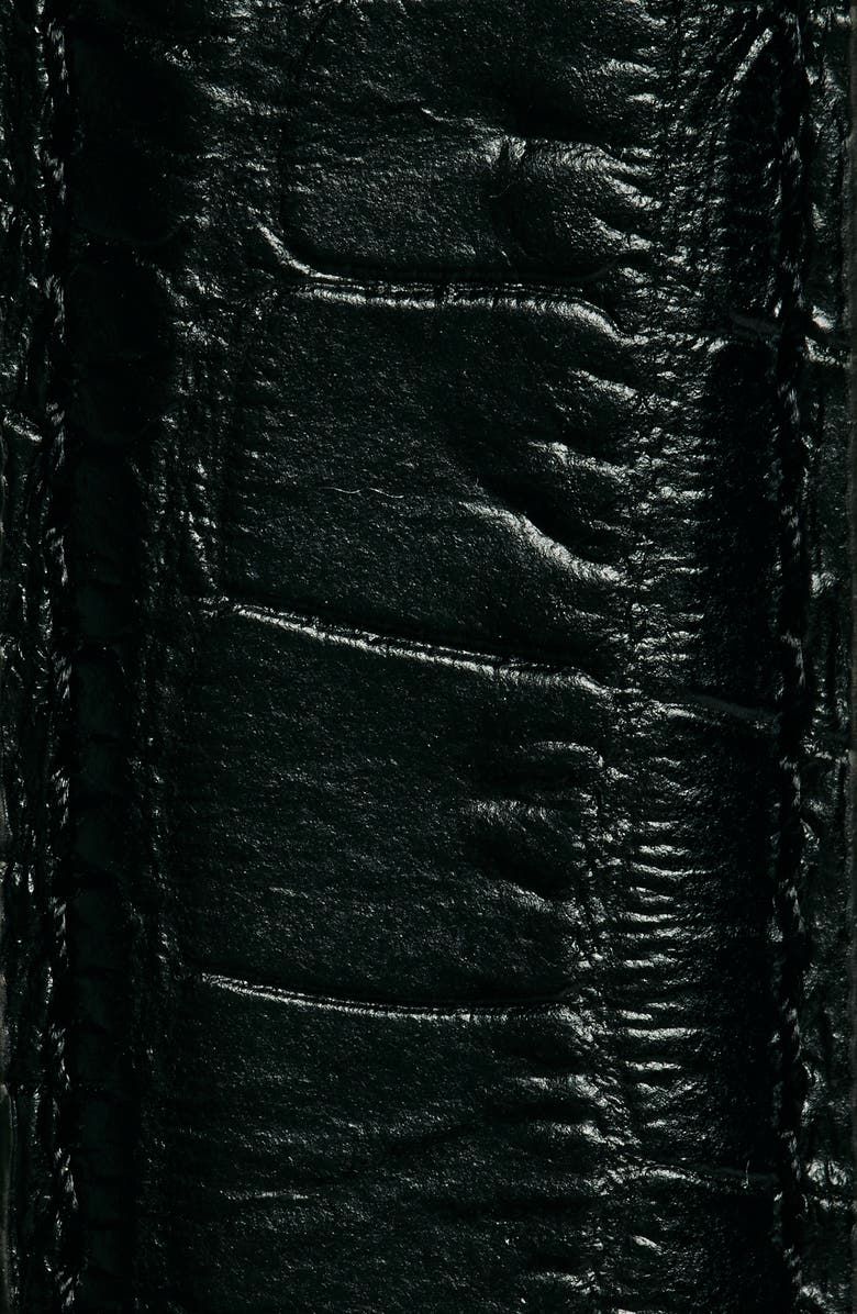 Lié Studio The Georgia Leather Belt, Alternate, color, Gold Black Croc