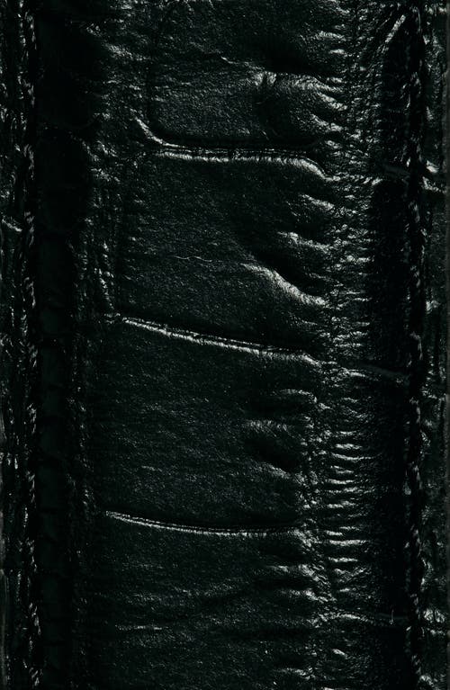 Lie Studio Lié Studio The Georgia Leather Belt In Gold Black Croc