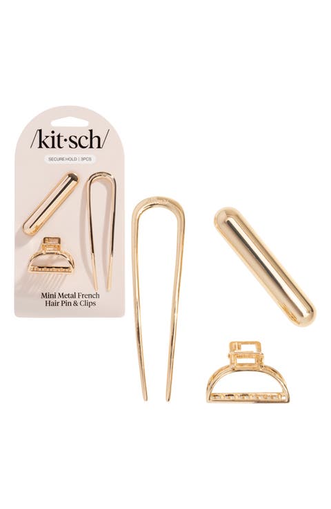 3-Piece French Hair Pin & Clips Set