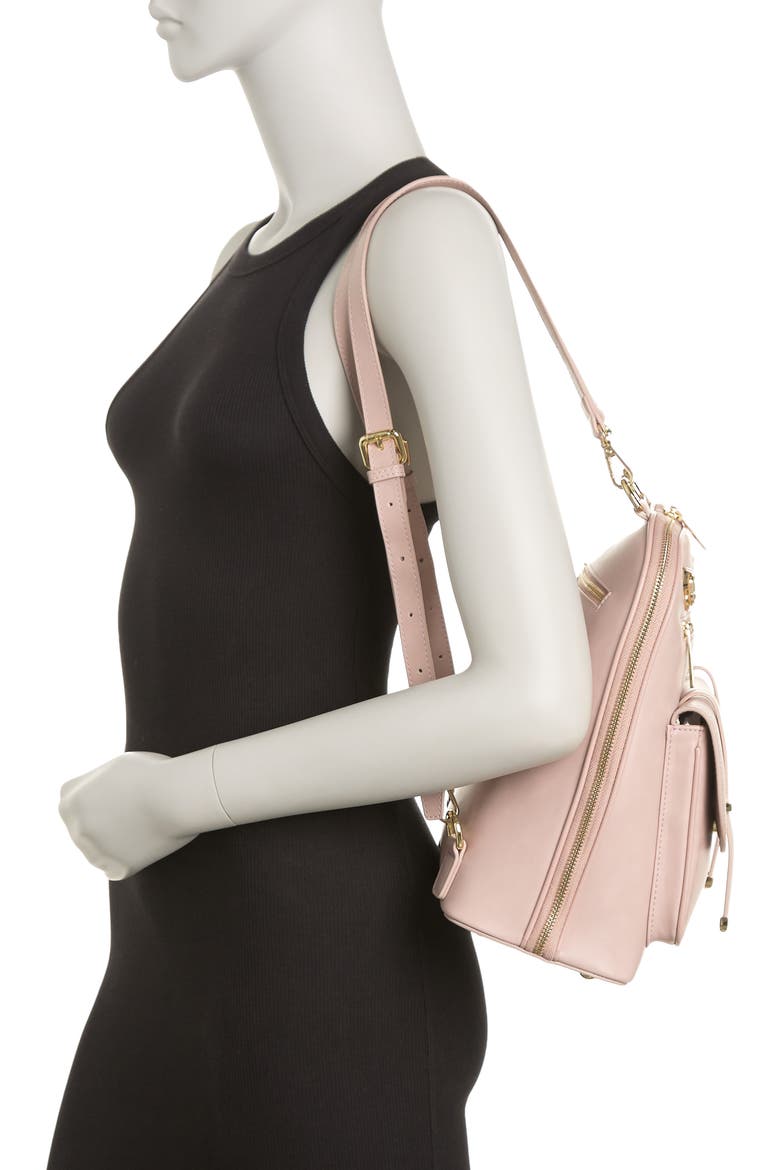 belles rives leather backpack Women's Mini tanned leather Cognac Brown Leather Convertible Backpack