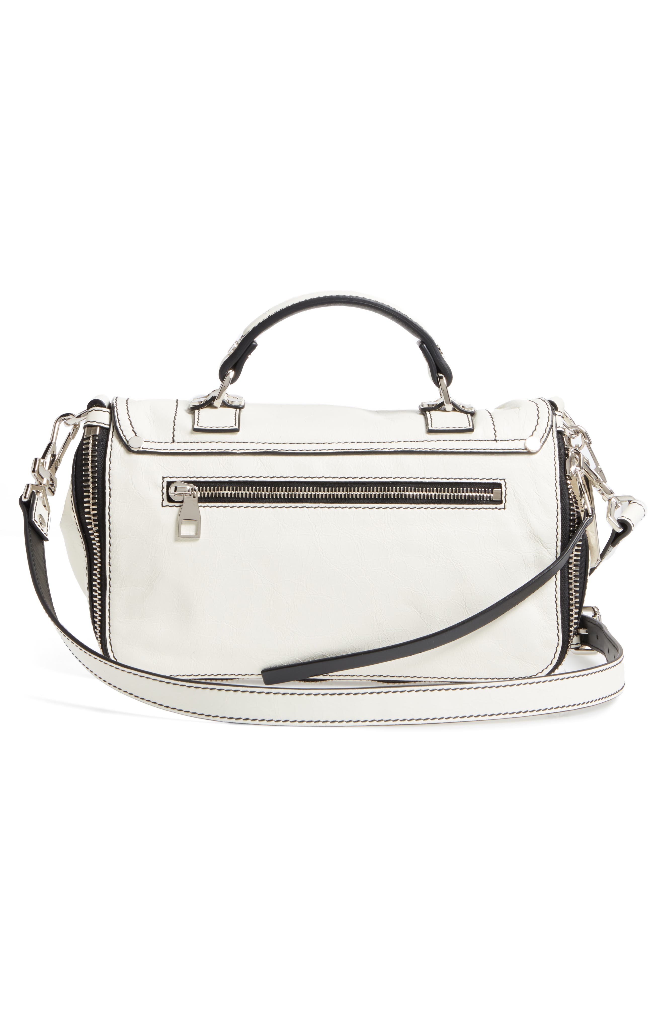 Proenza Schouler Tiny PS1 Paper Leather Satchel, Alternate, color, 