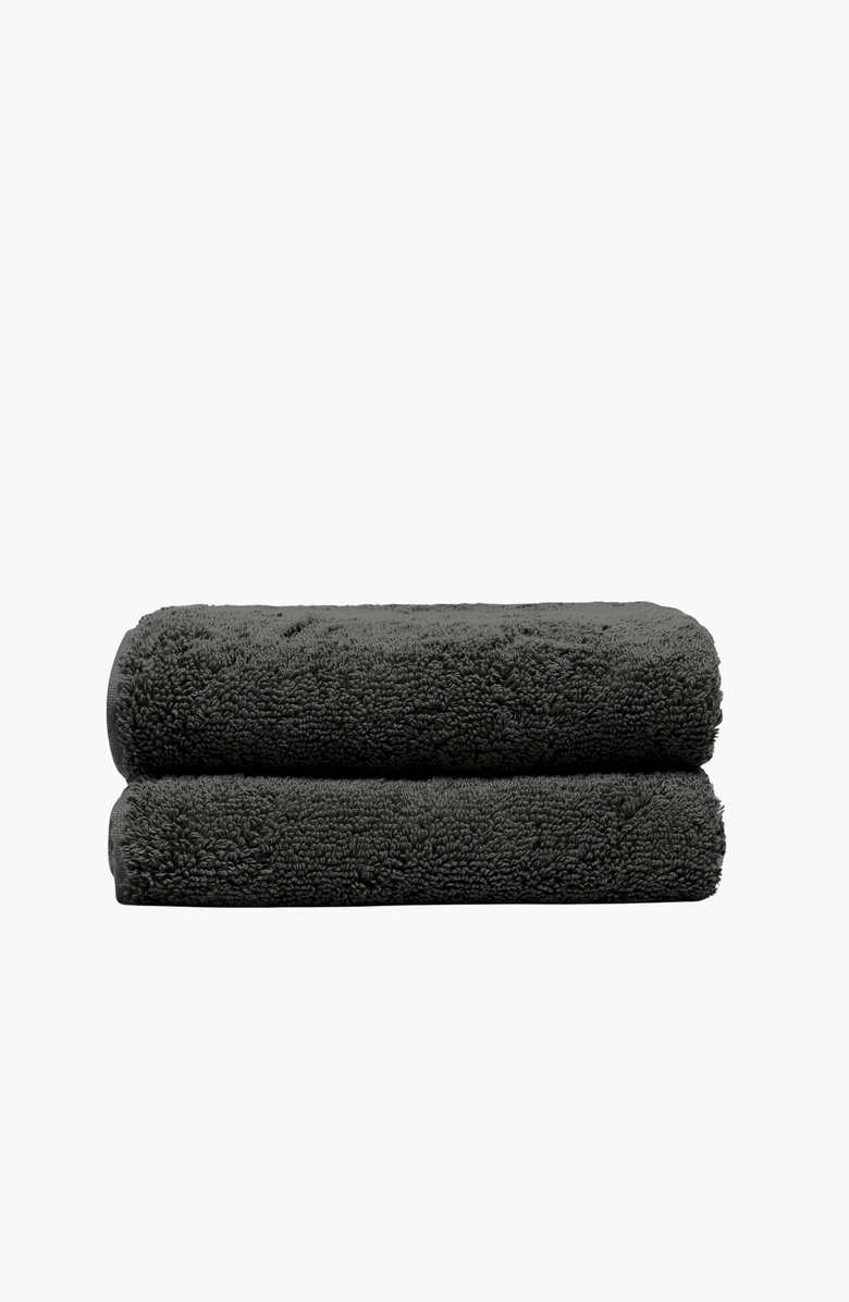 Italic Ultraplush Australian Cotton Hand Towels, Main, color, Charcoal