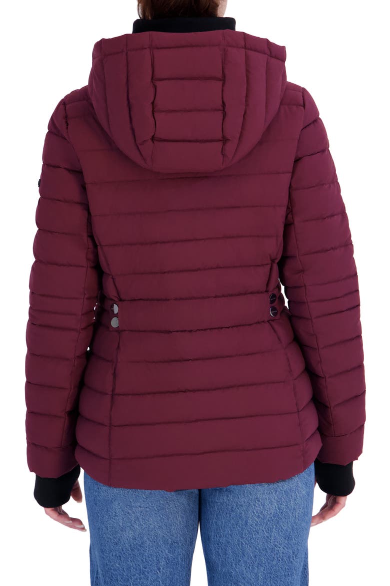 Hooded Puffer Jacket, Alternate, color, BURGUNDY