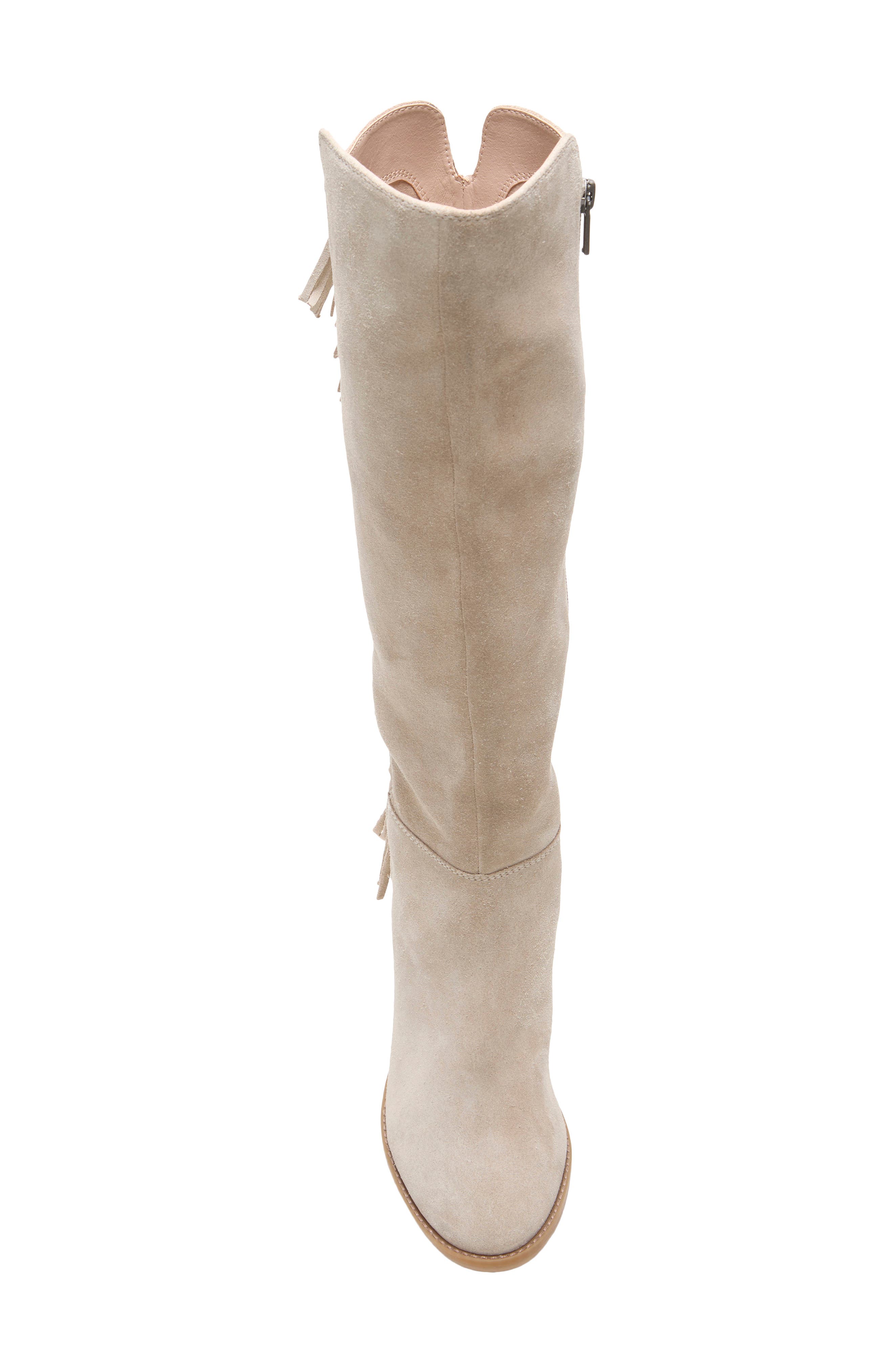 Lucky Brand Boswell Knee High Boot, Alternate, color, Dune Grey