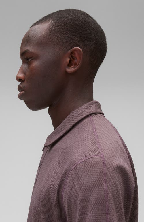 Reigning Champ Solotex® Mesh Tiebreak Polo In Purple