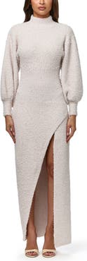 Naked Wardrobe Fuzzy Knit Maxi Dress