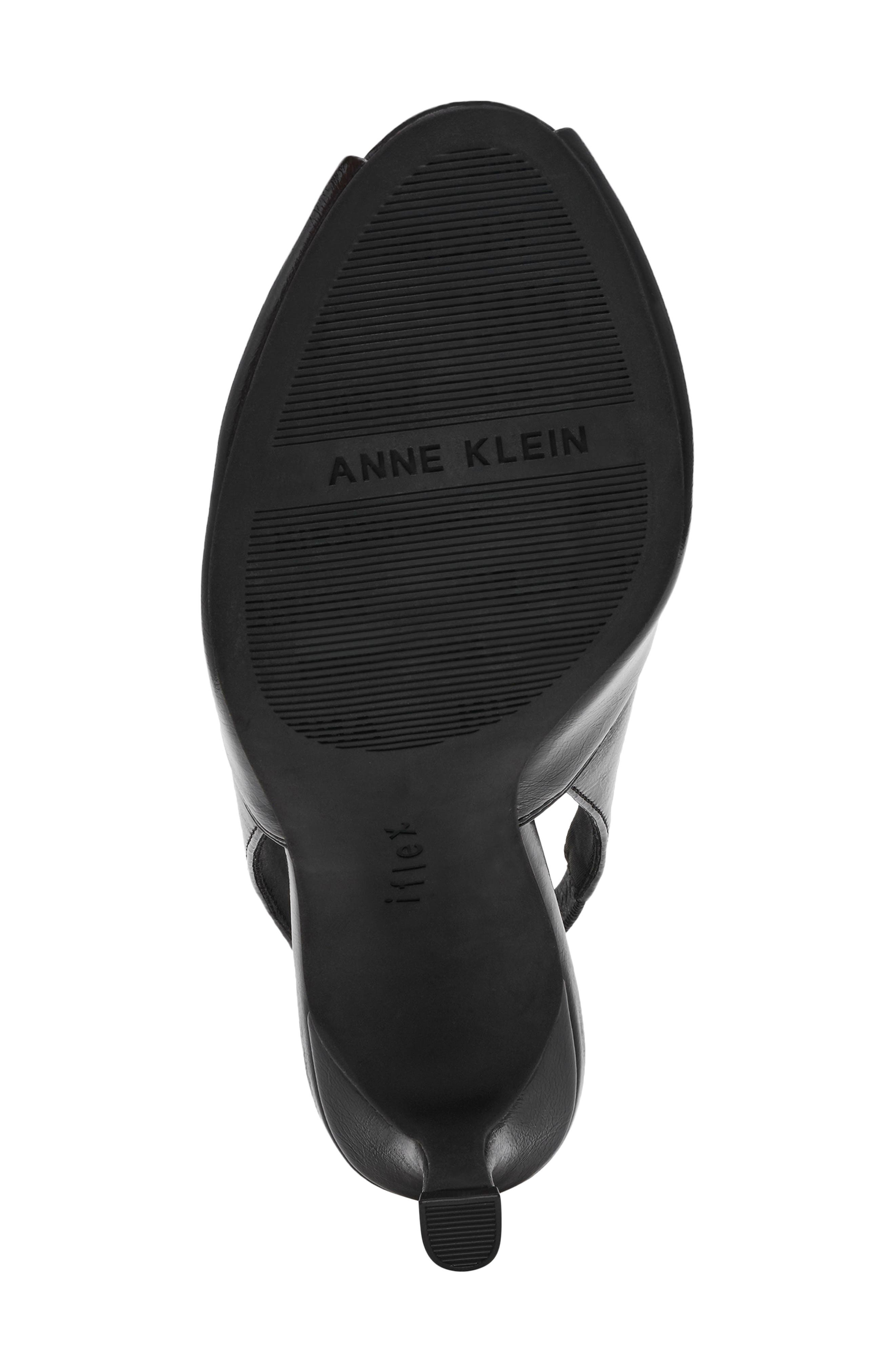 Anne Klein Jovi Slingback Peep Toe Pump, Alternate, color, Black Crinkle