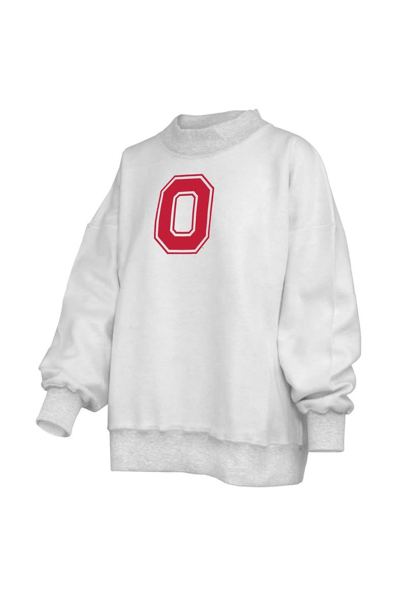 Women's Pressbox  Heather Gray Ohio State Buckeyes Reversible Sweatshirt, Alternate, color, Heather Gray