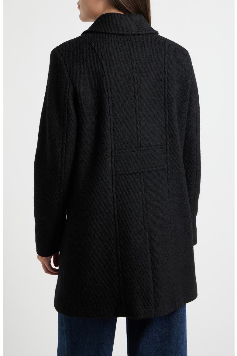 Crested Button Coat, Main, color, BLACK