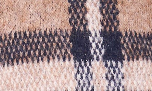 Vince Camuto Plaid Jacquard Sweater In Brown