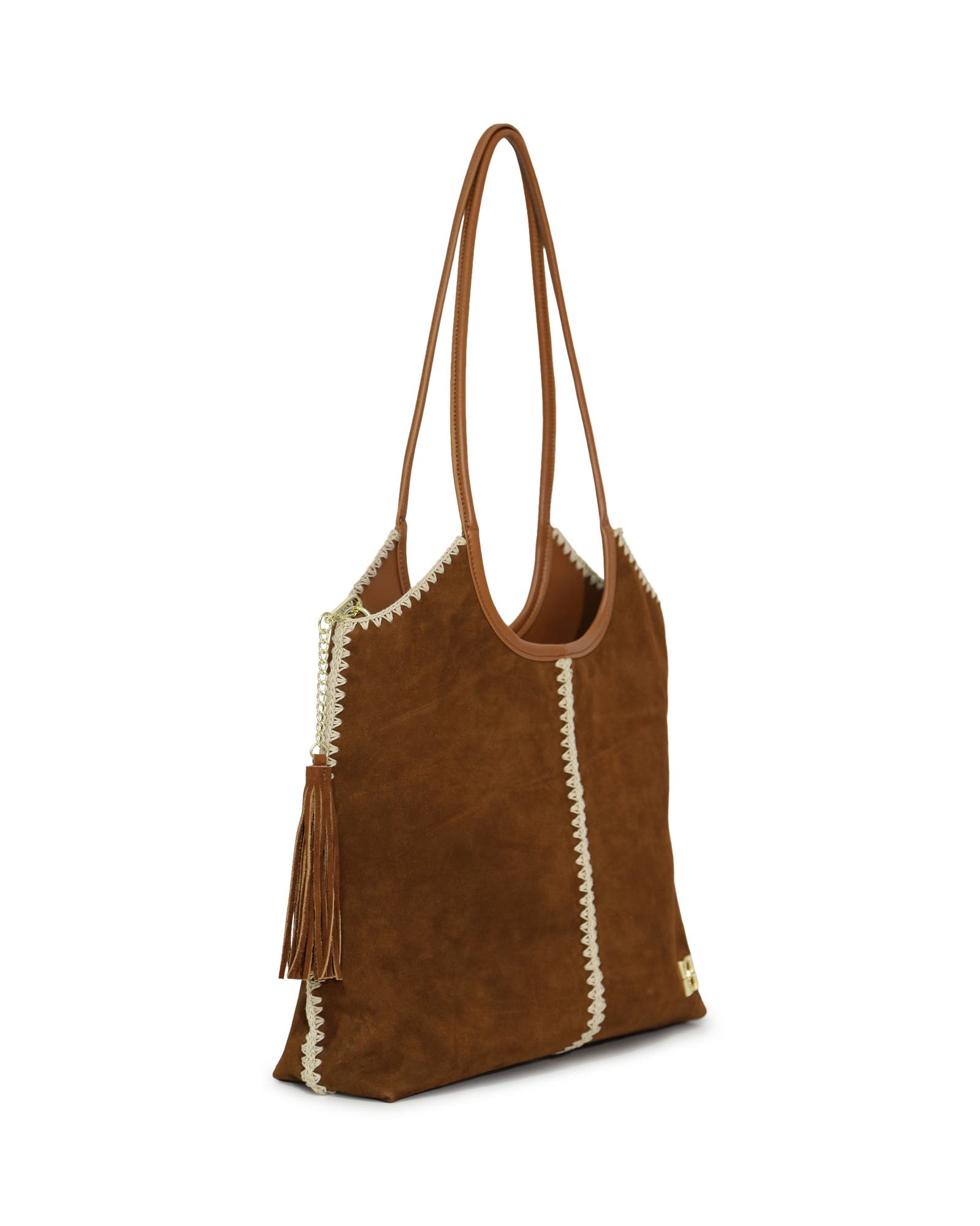Back To Friends Suede Shopper, Alternate, color, Brown