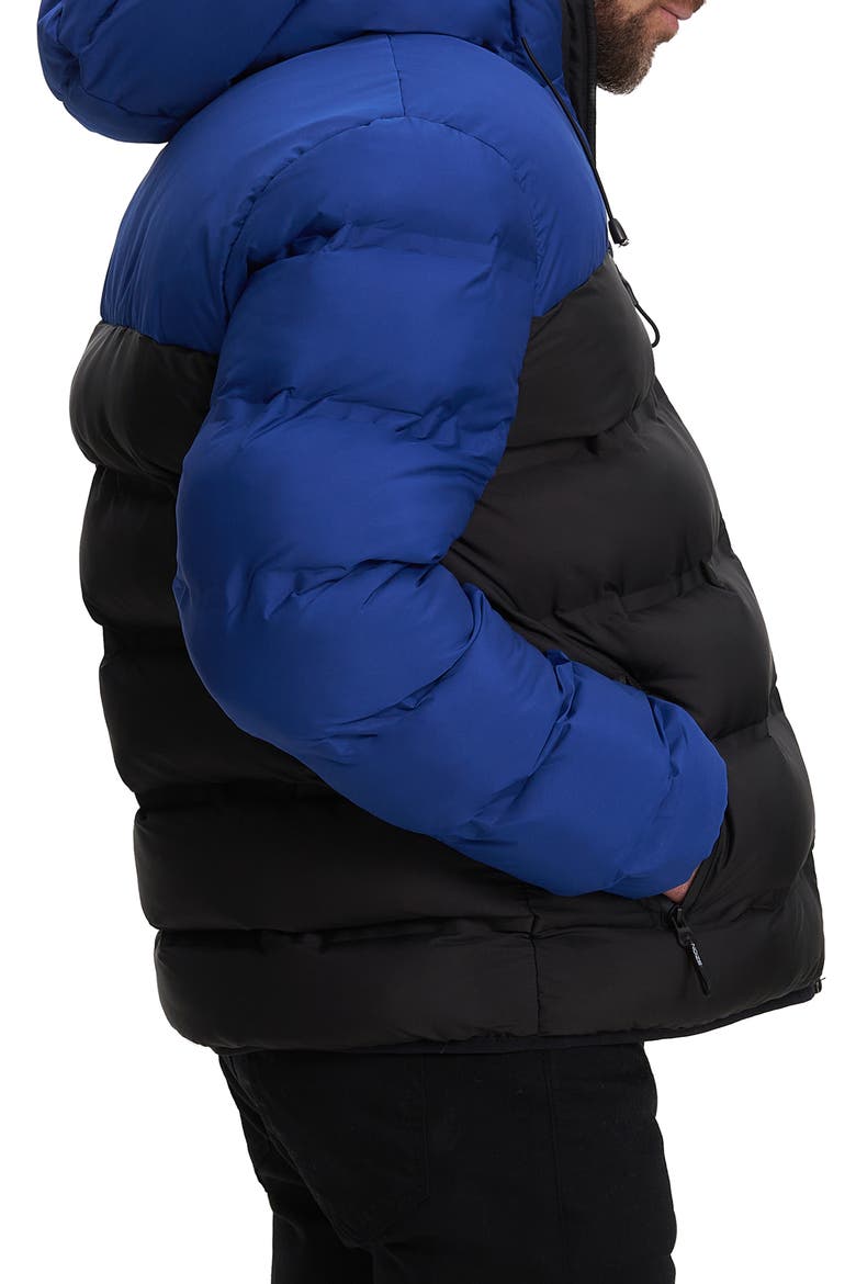 Hector Quilted Puffer Jacket, Alternate, color, BELLWEATHER BLUE BLACK