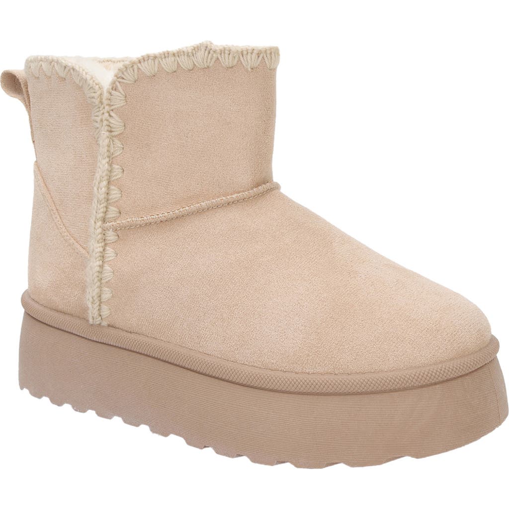Seven7 Owen Embroidered Faux Suede Boot In Taupe