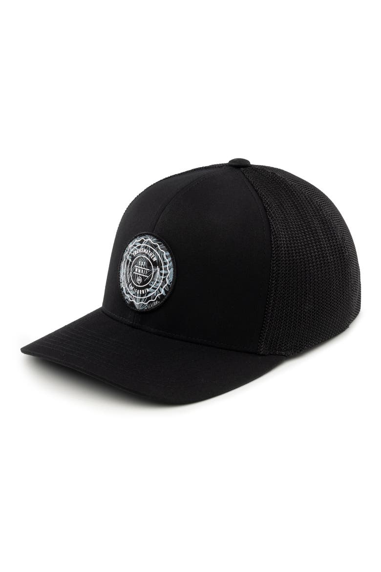 The Patch Floral Baseball Cap, Main, color, BLACK