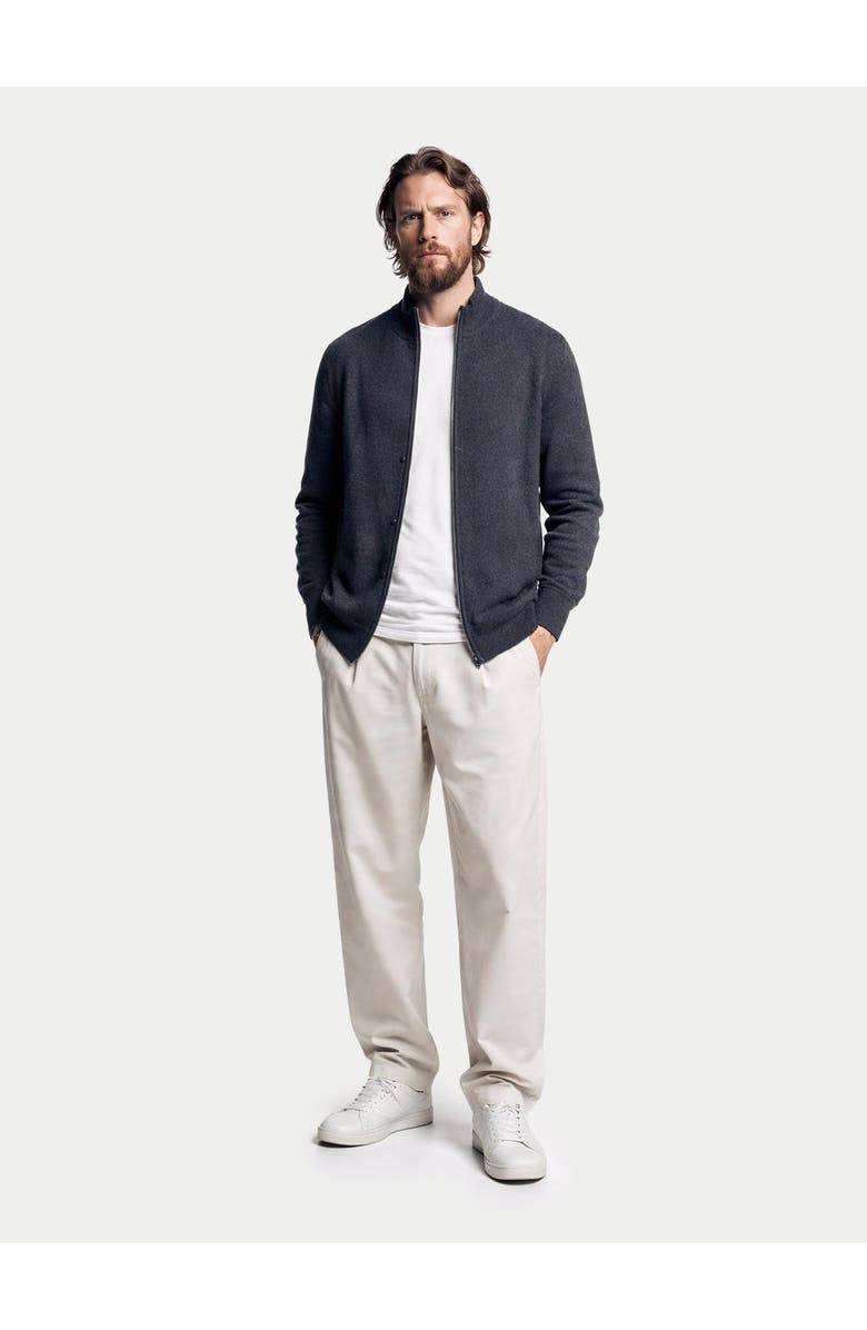 Gobi Cashmere Timeless Full-Zip Cashmere Cardigan, Alternate, color, Charcoal
