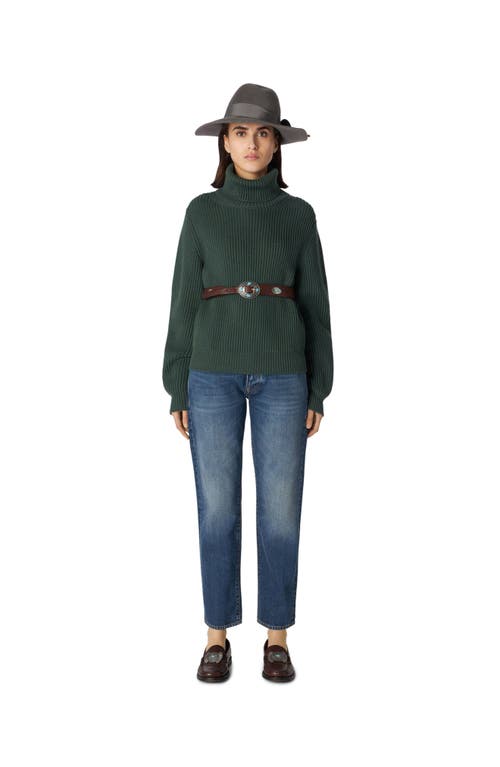 Fortela Leona High Neck Wool Sweater In Black