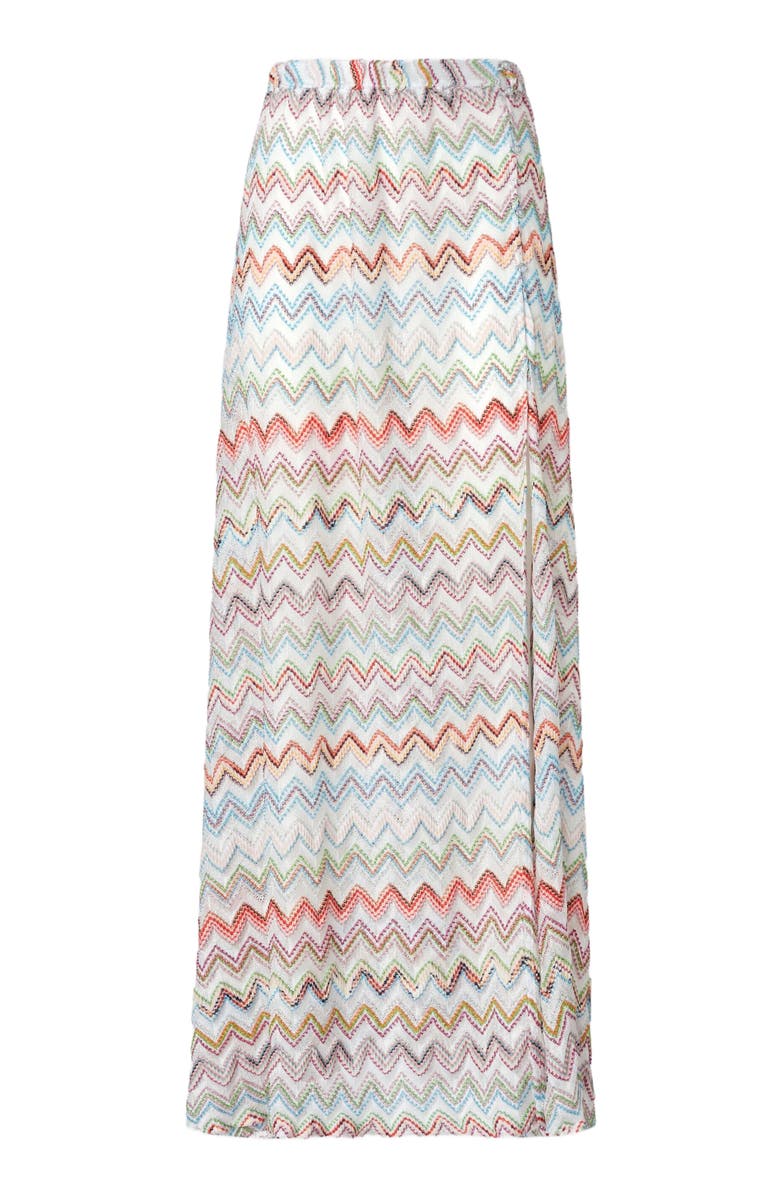 Missoni Long Cover-up Skirt With 3d Zig Zag Lamé And Slit, Alternate, color, Multicoloured