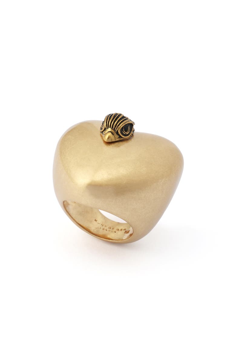Eagle Heart Cocktail Ring, Alternate, color, ANTIQUE GOLD