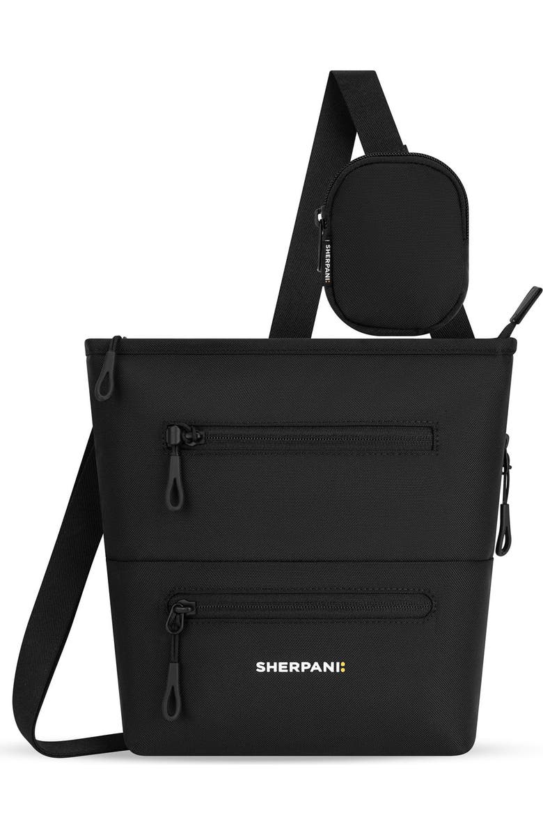Sherpani Sadie Lightweight Crossbody Bag W/ RFID Protection, Main, color, Raven