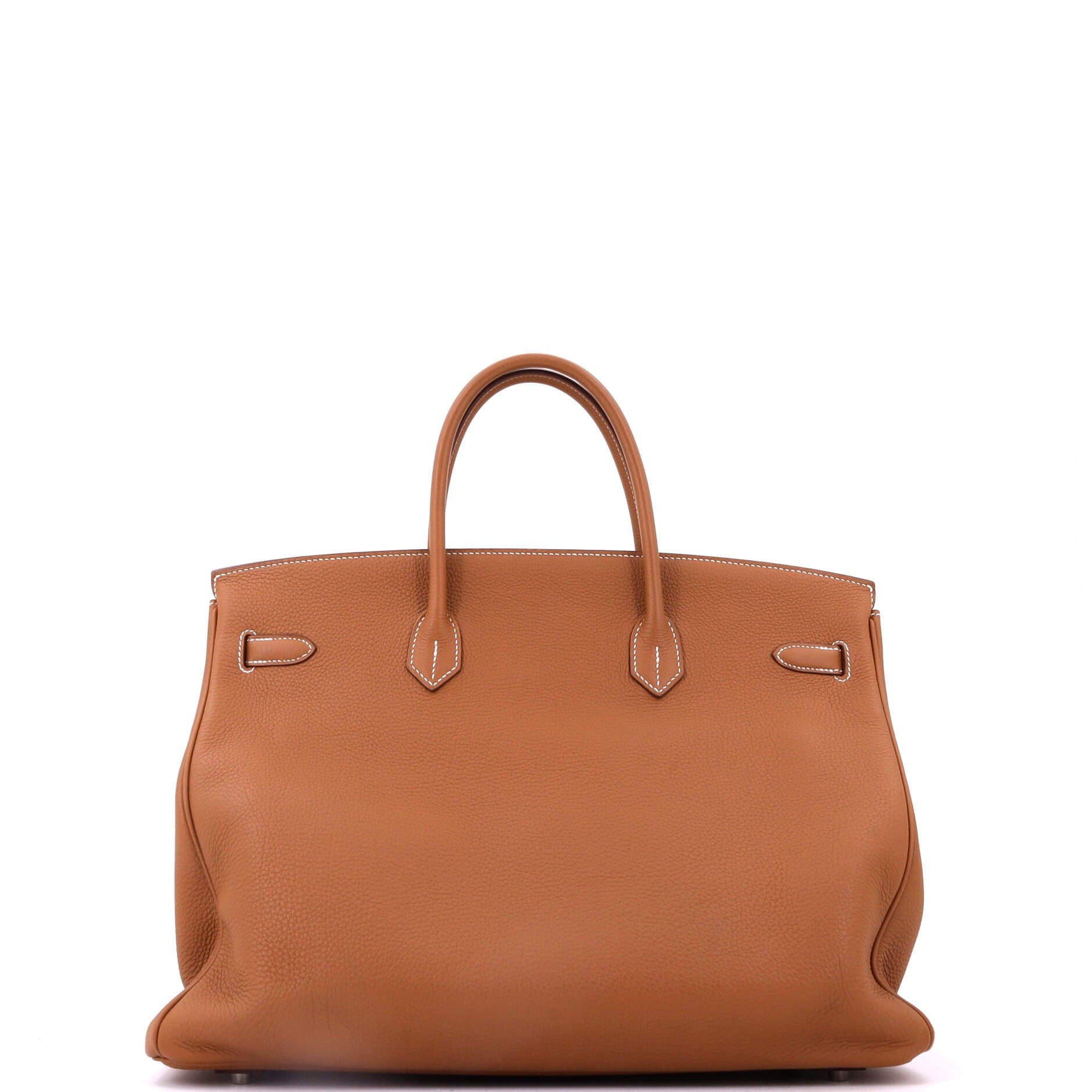 Birkin Handbag Brown Togo with Palladium Hardware 40, Alternate, color, Metallic Gold