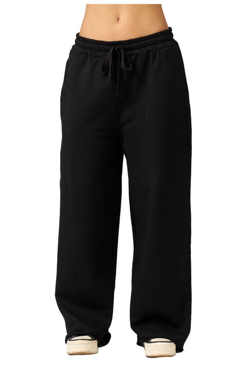 Cozy Coast Airport Wide Leg Sweatpants