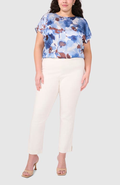 Halogenr Halogen(r) Printed Charmeuse Top In Blue Flower