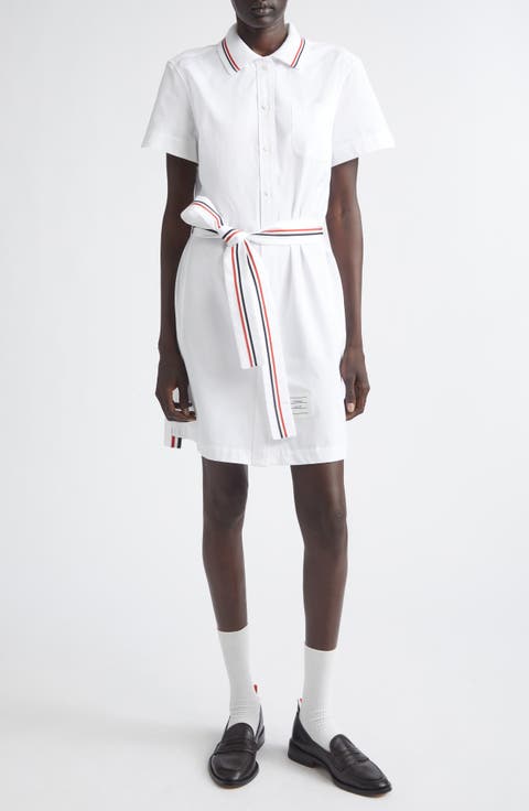 Belted Cotton Poplin Shirtdress