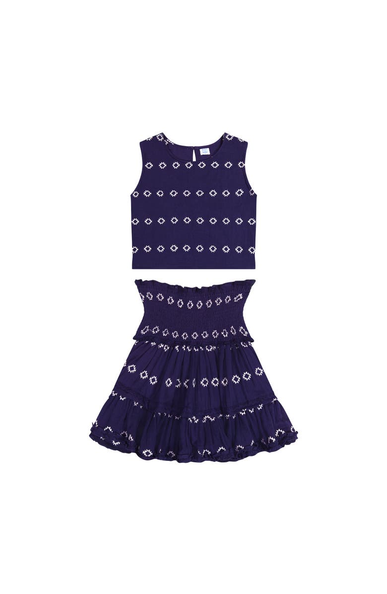 Mer St. Barth Maribel Cropped Tank and Skirt Set, Alternate, color,