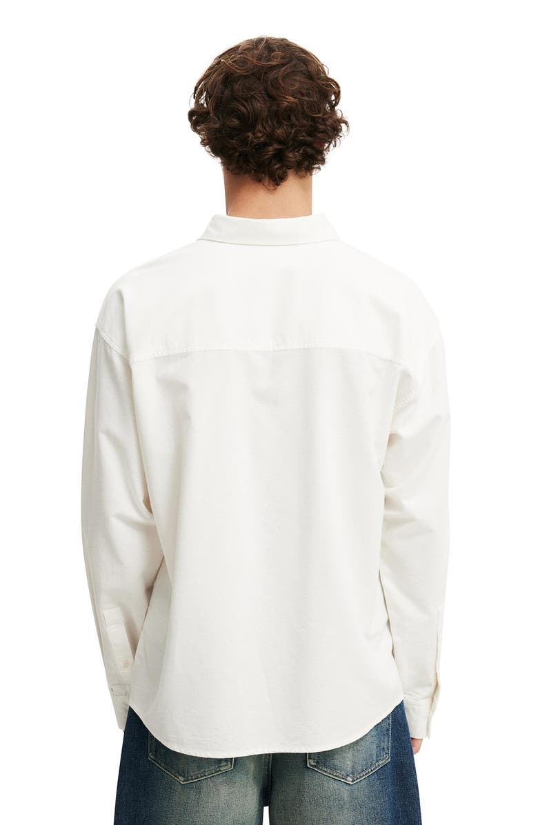 Cotton On Men's Bedford Long Sleeve Shirt, Alternate, color, White