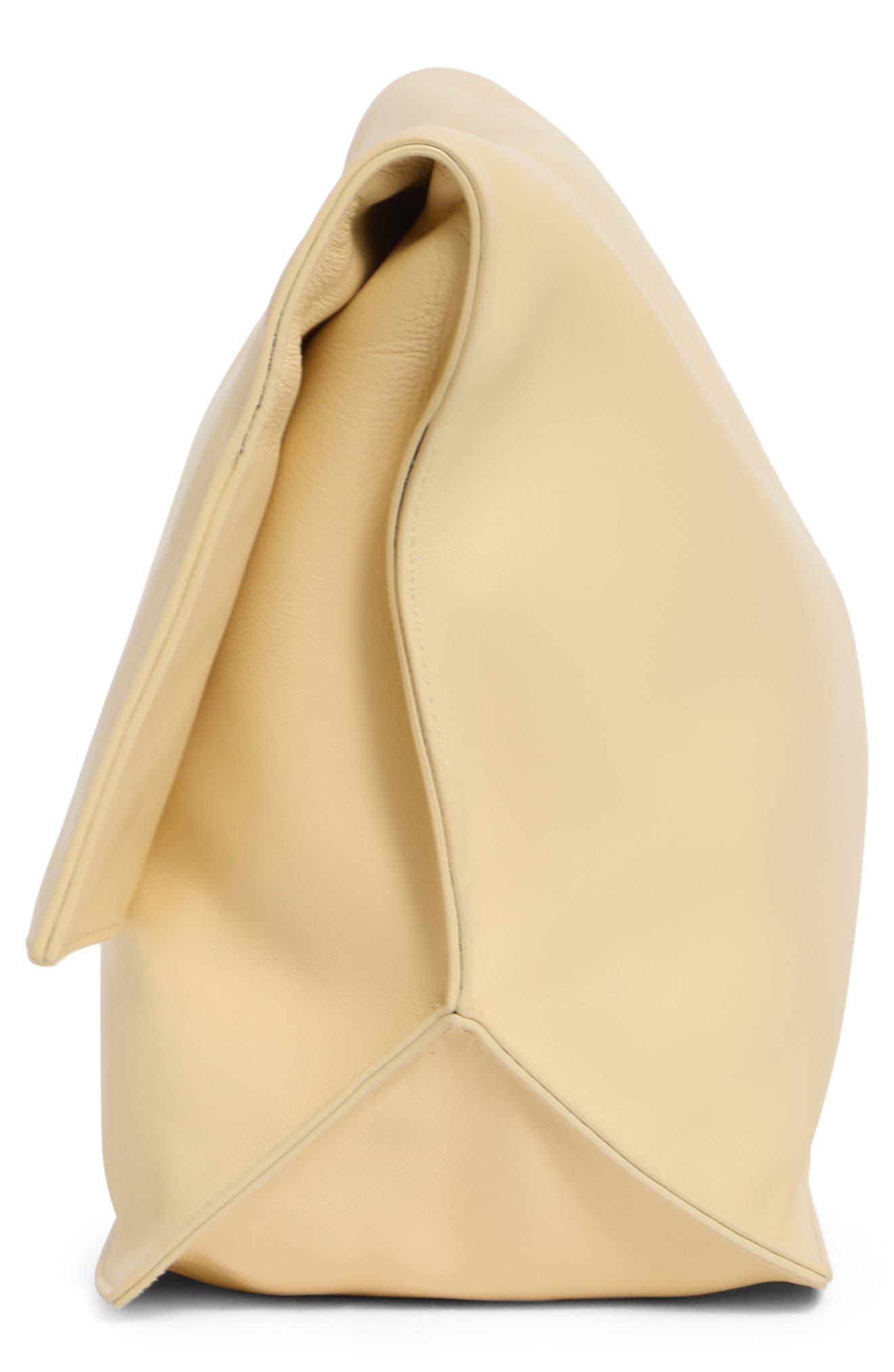 Finn Leather Clutch, Alternate, color, BUTTER