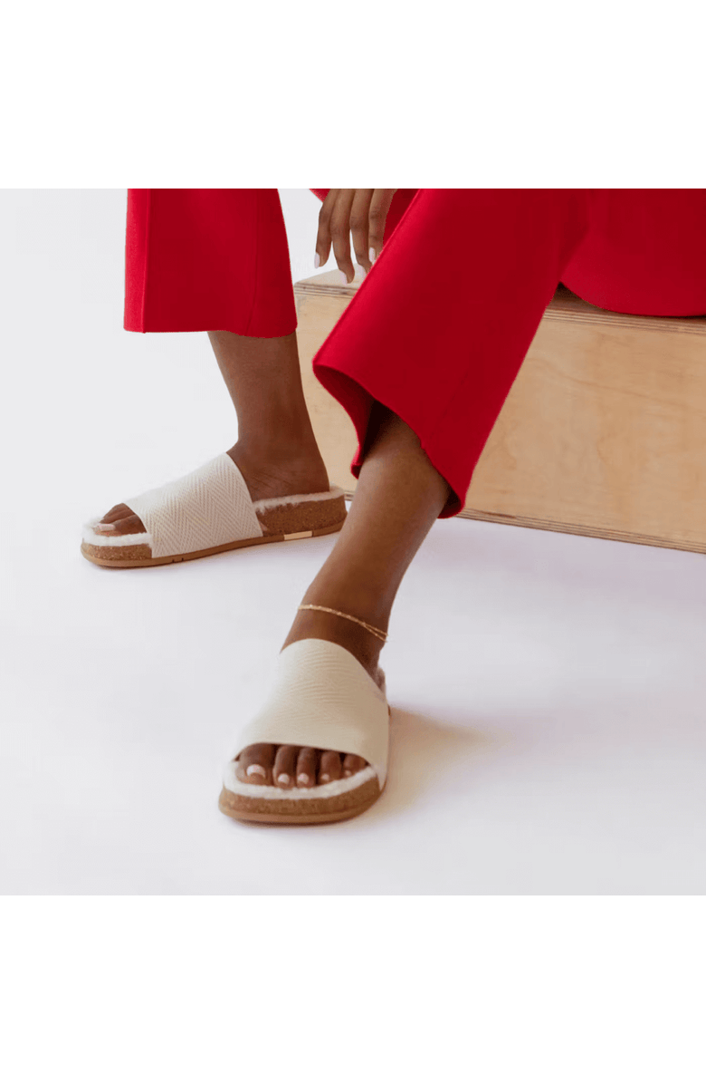 MESSAGE Cozy Shaw Slide, Alternate, color, Creme Brulee