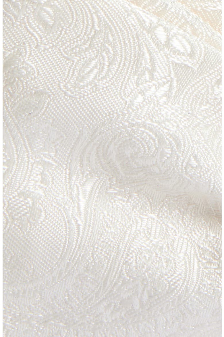 Paisley Jacquard Silk Bow Tie, Alternate, color, WHITE
