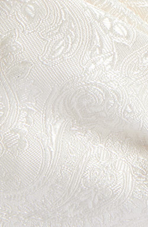 Eton Paisley Silk Jacquard Bow Tie In White