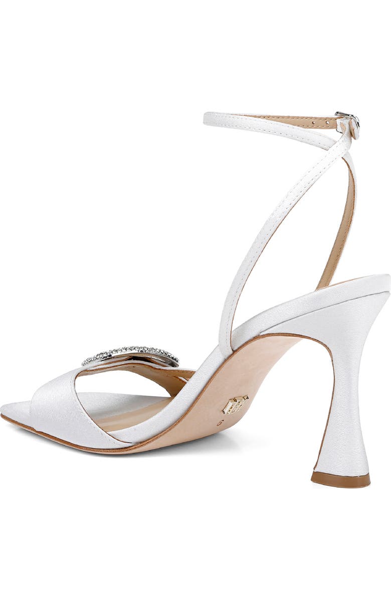 Badgley Mischka Collection Judith Ankle Strap Sandal, Alternate, color, White Crepe