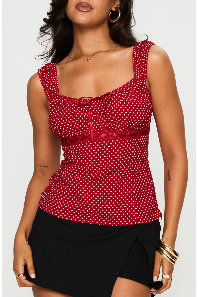 Garconne Polka Dot Top, Main, color, RED POLKA