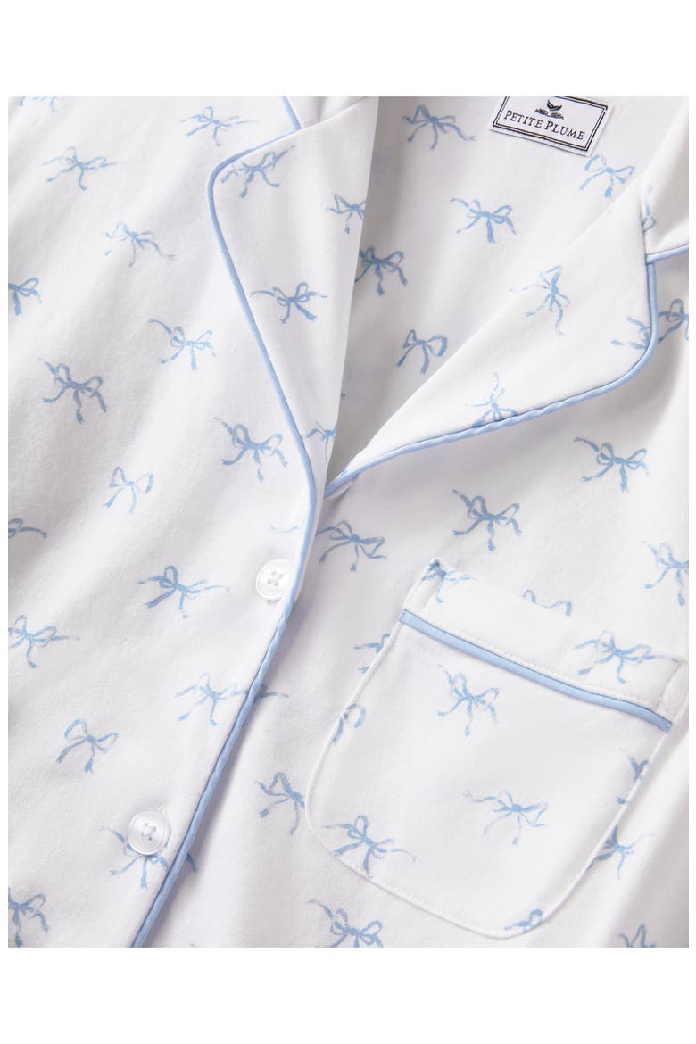Bows Classic Pima Cotton Pajamas, Alternate, color, WHITE