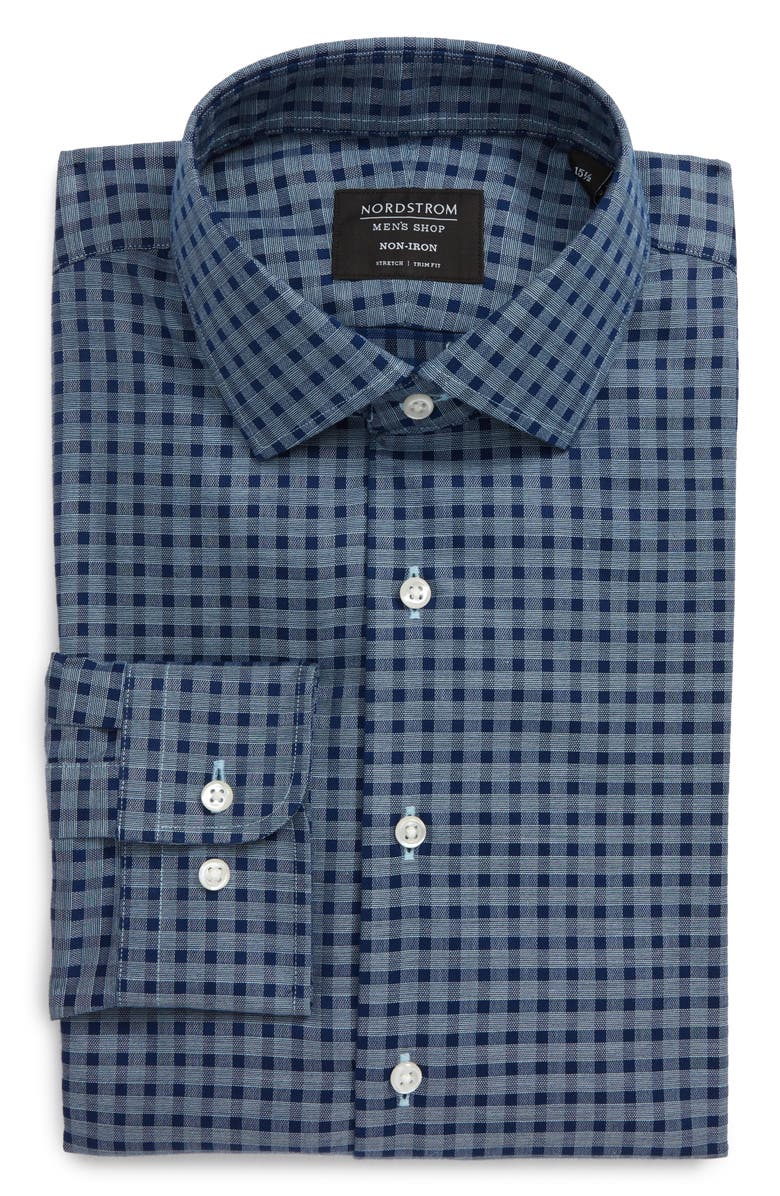 NORDSTROM MEN'S SHOP Trim Fit Non-Iron Dress Shirt, Alternate, color, 